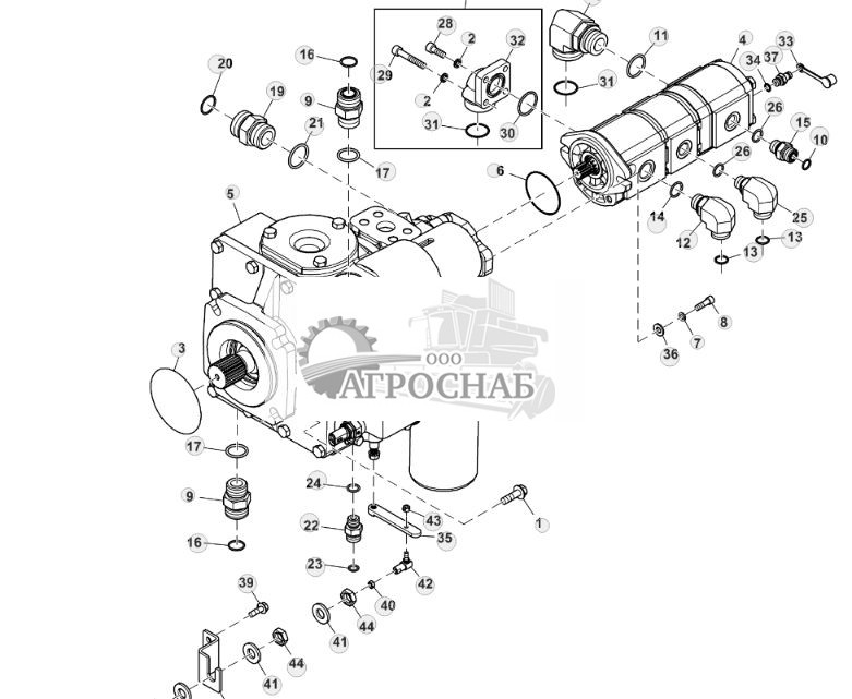 Фитинги главного гидравлического насоса ProDrive™ - ST887775 144.jpg